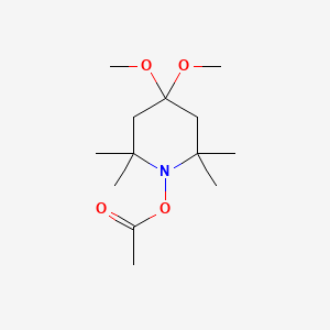 molecular formula C13H25NO4 B14275182 1-(Acetyloxy)-4,4-dimethoxy-2,2,6,6-tetramethylpiperidine CAS No. 137063-51-5