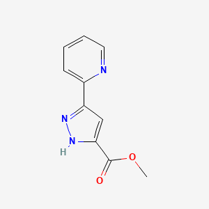 molecular formula C10H9N3O2 B1427523 甲基3-(吡啶-2-基)-1H-吡唑-5-羧酸酯 CAS No. 1340553-59-4