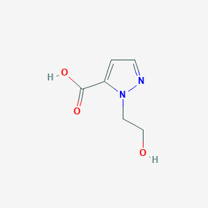 molecular formula C6H8N2O3 B1427527 1-(2-羟乙基)-1H-吡唑-5-羧酸 CAS No. 1434073-21-8