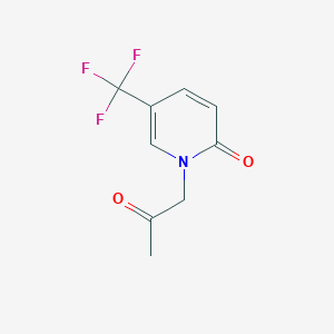 molecular formula C9H8F3NO2 B1427532 1-(2-Oxopropyl)-5-(trifluoromethyl)-1,2-dihydropyridin-2-one CAS No. 1339334-35-8