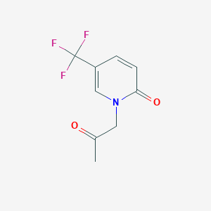 molecular formula C9H8F3NO2 B1427532 1-(2-Oxopropyl)-5-(Trifluormethyl)-1,2-dihydropyridin-2-on CAS No. 1339334-35-8