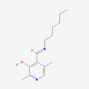 4-[(Hexylamino)methylidene]-2,5-dimethylpyridin-3(4H)-one