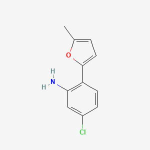 molecular formula C11H10ClNO B1427537 5-Chloro-2-(5-methylfuran-2-yl)aniline CAS No. 1045704-67-3
