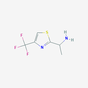 molecular formula C6H7F3N2S B1427538 1-[4-(三氟甲基)-1,3-噻唑-2-基]乙胺 CAS No. 933698-96-5