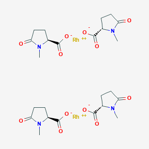 Rhodium(2+) (2S)-1-methyl-5-oxopyrrolidine-2-carboxylate (1/2)