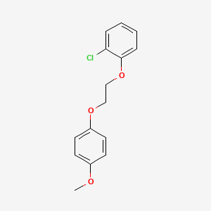 molecular formula C15H15ClO3 B14275399 1-Chloro-2-[2-(4-methoxyphenoxy)ethoxy]benzene CAS No. 129223-71-8