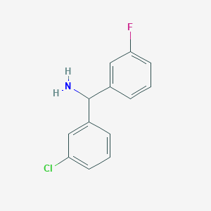molecular formula C13H11ClFN B1427548 (3-Chlorophenyl)(3-fluorophenyl)methanamine CAS No. 1184517-40-5