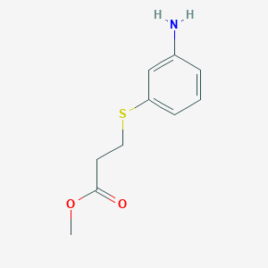 molecular formula C10H13NO2S B1427550 甲基3-[(3-氨基苯基)硫基]丙酸酯 CAS No. 1184057-66-6