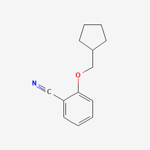 molecular formula C13H15NO B1427551 2-(Cyclopentylmethoxy)benzonitrile CAS No. 1249696-40-9