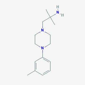 molecular formula C15H25N3 B1427553 2-Methyl-1-[4-(3-methylphenyl)piperazin-1-yl]propan-2-amine CAS No. 1305785-67-4