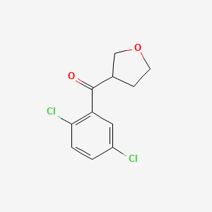 molecular formula C11H10Cl2O2 B1427554 3-(2,5-二氯苯甲酰)氧杂环丁烷 CAS No. 1248215-19-1