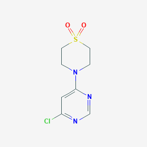 molecular formula C8H10ClN3O2S B1427555 4-(6-Chloropyrimidin-4-yl)thiomorpholine 1,1-dioxide CAS No. 1247169-86-3