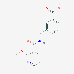 molecular formula C15H14N2O4 B1427558 3-{[(2-甲氧基吡啶-3-基)甲酰胺基]甲基}苯甲酸 CAS No. 1179647-14-3