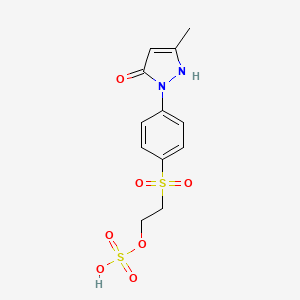 2-[4-(3-Methyl-5-oxo-2,5-dihydro-1H-pyrazol-1-yl)benzene-1-sulfonyl]ethyl hydrogen sulfate