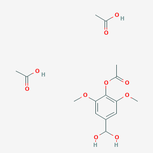 Acetic acid;[4-(dihydroxymethyl)-2,6-dimethoxyphenyl] acetate