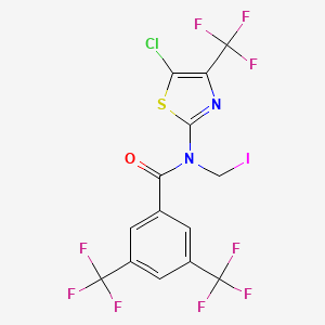 N-(5-Chloro-4-(trifluoromethyl)-1,3-thiazol-2-yl)-N-(iodomethyl)-3,5-bis(trifluoromethyl)benzamide