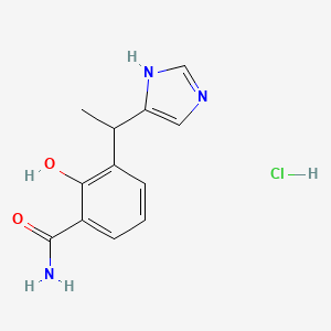 Benzamide, 2-hydroxy-3-(1-(1H-imidazol-4-yl)ethyl)-, monohydrochloride