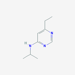 molecular formula C9H15N3 B1427571 6-ethyl-N-(propan-2-yl)pyrimidin-4-amine CAS No. 1250911-56-8