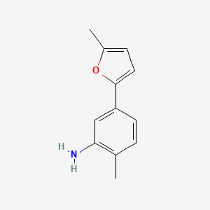 molecular formula C12H13NO B1427574 2-Methyl-5-(5-methylfuran-2-yl)aniline CAS No. 1248024-55-6