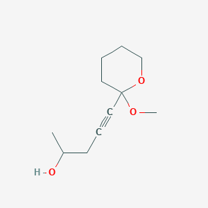 5-(2-Methoxyoxan-2-yl)pent-4-yn-2-ol