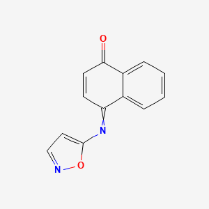 molecular formula C13H8N2O2 B14275764 4-[(1,2-Oxazol-5-yl)imino]naphthalen-1(4H)-one CAS No. 140235-49-0