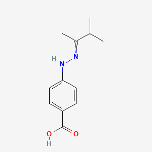 4-[2-(3-Methylbutan-2-ylidene)hydrazinyl]benzoic acid