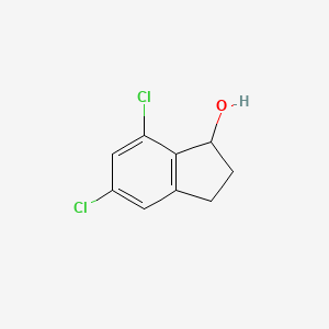 molecular formula C9H8Cl2O B1427578 5,7-dichloro-2,3-dihydro-1H-inden-1-ol CAS No. 1188144-09-3