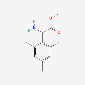 molecular formula C12H17NO2 B1427579 Methyl 2-amino-2-(2,4,6-trimethylphenyl)acetate CAS No. 1218141-42-4