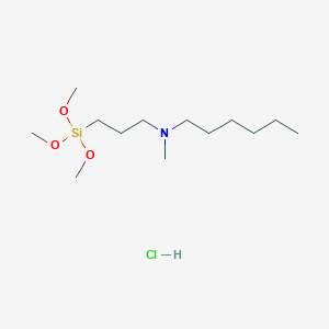 N-methyl-N-(3-trimethoxysilylpropyl)hexan-1-amine;hydrochloride