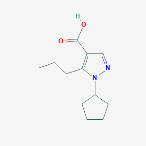 molecular formula C12H18N2O2 B1427582 1-环戊基-5-丙基-1H-吡唑-4-羧酸 CAS No. 1248116-96-2