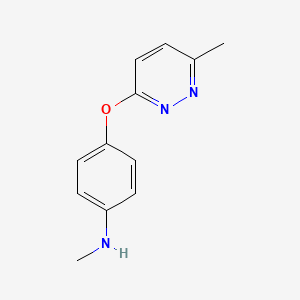 molecular formula C12H13N3O B1427586 N-methyl-4-((6-methylpyridazin-3-yl)oxy)aniline CAS No. 1250605-38-9