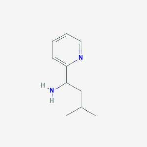 molecular formula C10H16N2 B1427592 3-Methyl-1-(pyridin-2-yl)butan-1-amine CAS No. 825647-69-6