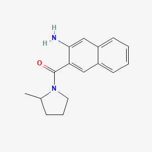 molecular formula C16H18N2O B1427596 3-(2-Methylpyrrolidine-1-carbonyl)naphthalen-2-amine CAS No. 1292432-64-4