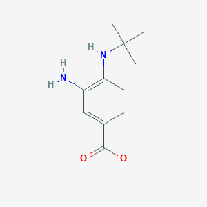 molecular formula C12H18N2O2 B1427600 Methyl 3-amino-4-(tert-butylamino)benzoate CAS No. 1249236-95-0