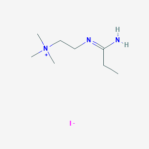 2-[(E)-(1-Aminopropylidene)amino]-N,N,N-trimethylethan-1-aminium iodide