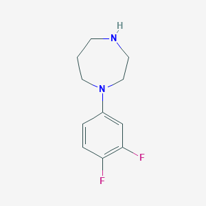 molecular formula C11H14F2N2 B1427601 1-(3,4-Difluorophenyl)-1,4-diazepane CAS No. 868064-74-8