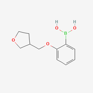 molecular formula C11H15BO4 B1427602 [2-(Oxolan-3-ylmethoxy)phenyl]boronic acid CAS No. 1333411-99-6