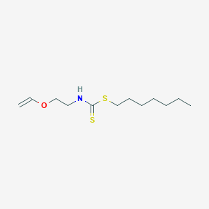 Heptyl [2-(ethenyloxy)ethyl]carbamodithioate