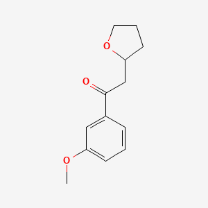 molecular formula C13H16O3 B1427615 1-(3-Methoxyphenyl)-2-(oxolan-2-yl)ethan-1-one CAS No. 1179693-69-6