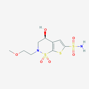 (4S)-4-hydroxy-2-(2-methoxyethyl)-1,1-dioxo-3,4-dihydrothieno[3,2-e]thiazine-6-sulfonamide