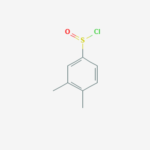 molecular formula C8H9ClOS B14276169 Benzenesulfinyl chloride, 3,4-dimethyl- CAS No. 153261-72-4