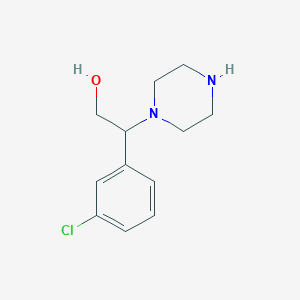B1427622 2-(3-Chlorophenyl)-2-(piperazin-1-yl)ethan-1-ol CAS No. 1183442-35-4
