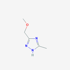 molecular formula C5H9N3O B1427624 5-(methoxymethyl)-3-methyl-1H-1,2,4-triazole CAS No. 89417-85-6