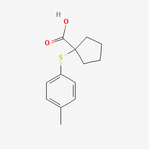 molecular formula C13H16O2S B1427626 1-[(4-Methylphenyl)sulfanyl]cyclopentane-1-carboxylic acid CAS No. 1250016-34-2