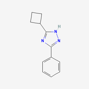 molecular formula C12H13N3 B1427627 5-cyclobutyl-3-phenyl-1H-1,2,4-triazole CAS No. 1247485-25-1