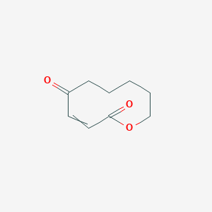 B14276273 7,8,9,10-Tetrahydro-2H-oxecine-2,5(6H)-dione CAS No. 131182-83-7