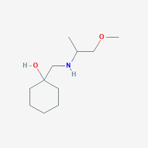 molecular formula C11H23NO2 B1427630 1-(((1-Methoxypropan-2-yl)amino)methyl)cyclohexan-1-ol CAS No. 1183437-74-2