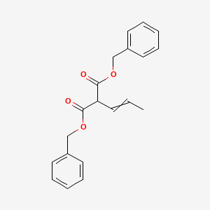 Dibenzyl (prop-1-en-1-yl)propanedioate