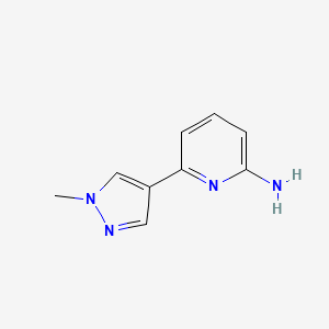 molecular formula C9H10N4 B1427644 6-(1-methyl-1H-pyrazol-4-yl)pyridin-2-amine CAS No. 1183196-80-6