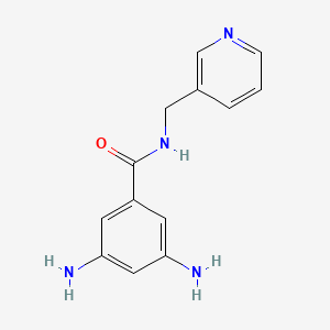 molecular formula C13H14N4O B1427645 3,5-二氨基-N-(吡啶-3-基甲基)苯甲酰胺 CAS No. 1174642-69-3
